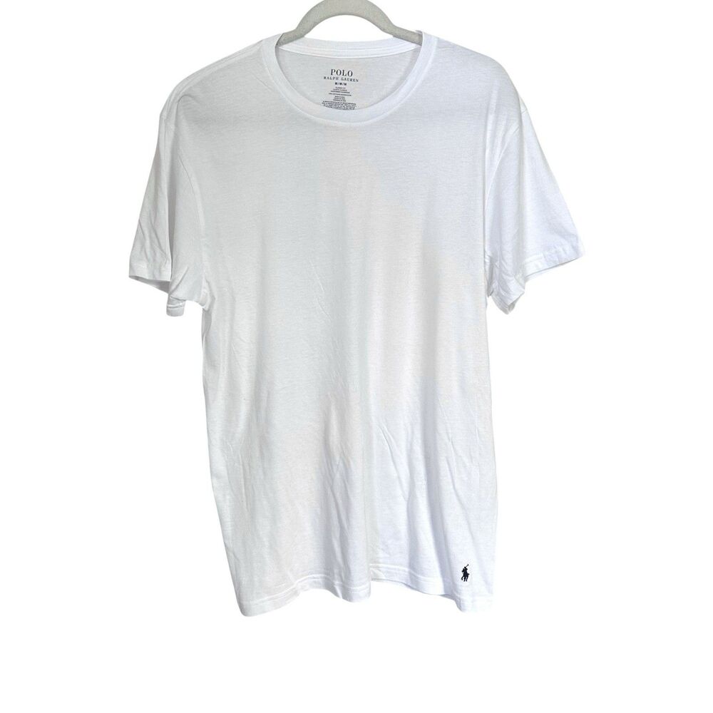 Polo Ralph Lauren Mens Sz M Classic Fit T Shirt White Cotton Pony Short Sleeve